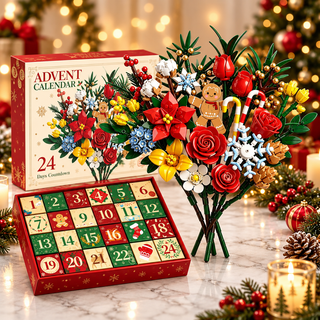 24-day flower-building-block advent calendar