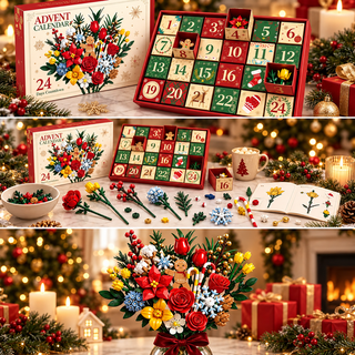 24-day flower-building-block advent calendar