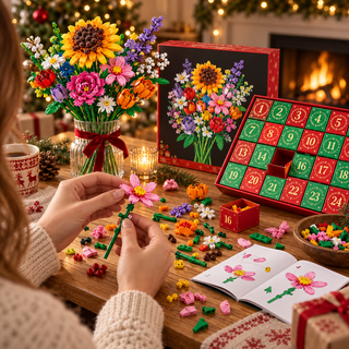 24-day flower-building-block advent calendar