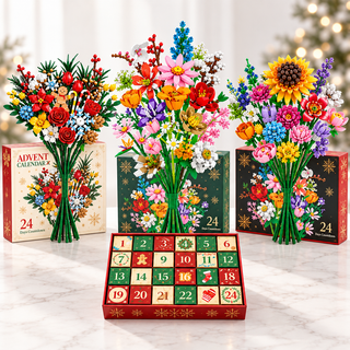 24-day flower-building-block advent calendar