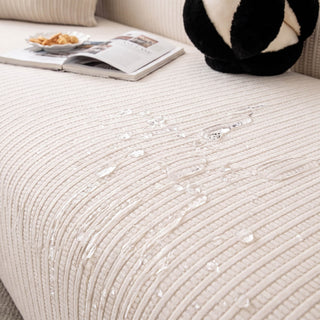 Waterproof Stretch Sofa Cover Ribbed – Detail