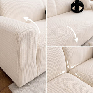 Waterproof Stretch Sofa Cover Ribbed – Detail