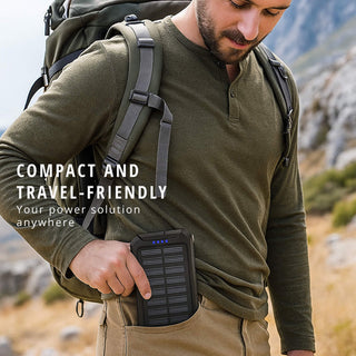 Solar Rugged Power Bank with LED Lights