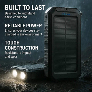 Solar Rugged Power Bank with LED Lights