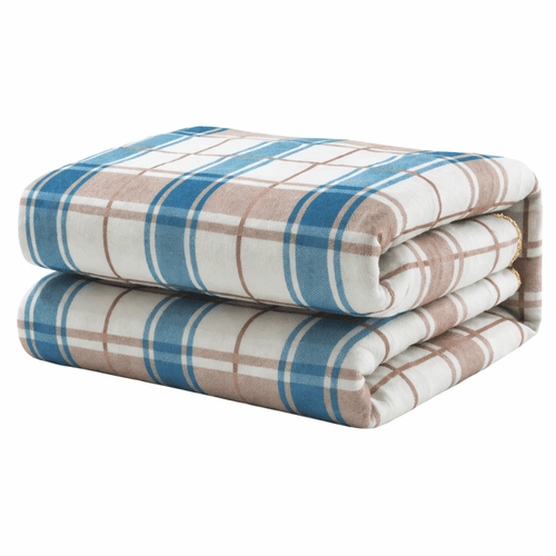 Jeté de lit avec imprimé moutons et motif géométrique