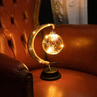 Vnitřní dekorativní stolní lampa | LED Měsíční koule