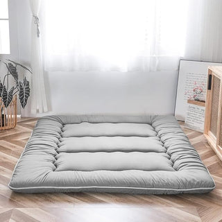 Skládací futon matrace japonská na zem pro hosty do ložnice – Šedá
