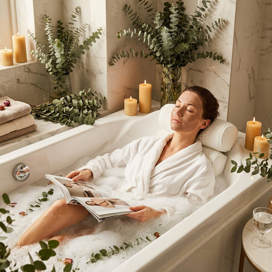 Bath pillow, soft and modern for the bathtub