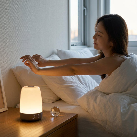 Sunrise alarm clock, LED night light with sunrise simulation
