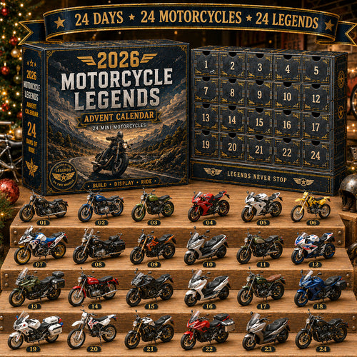Advent calendar with collectible motorcycle models