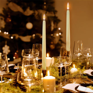 Decorative candleholder with taper candles for home decoration