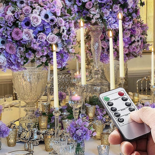 Decorative candleholder with taper candles for home decoration