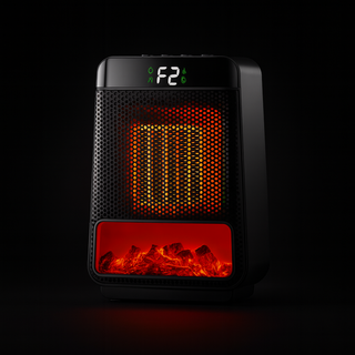 Flame effect space heater for living room
