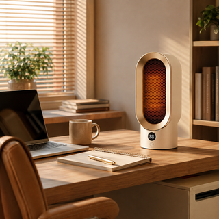 Compact heating fan with digital display