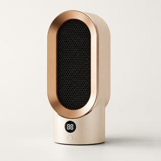 Compact heating fan with digital display