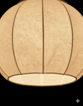 Hanging ribbed cocoon light for the living room
