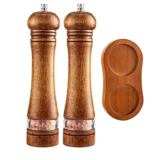 Manual pepper and salt grinder with adjustable grinding for the kitchen