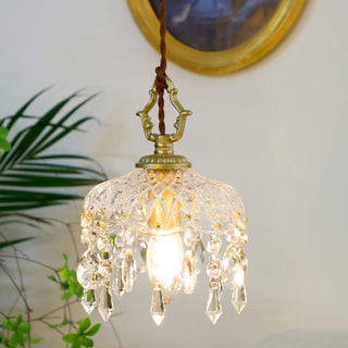 Suspension vintage avec gouttes pendantes pour le salon