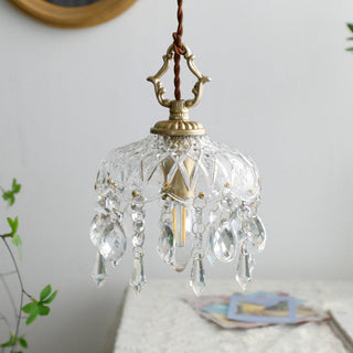 Suspension vintage avec gouttes pendantes pour le salon